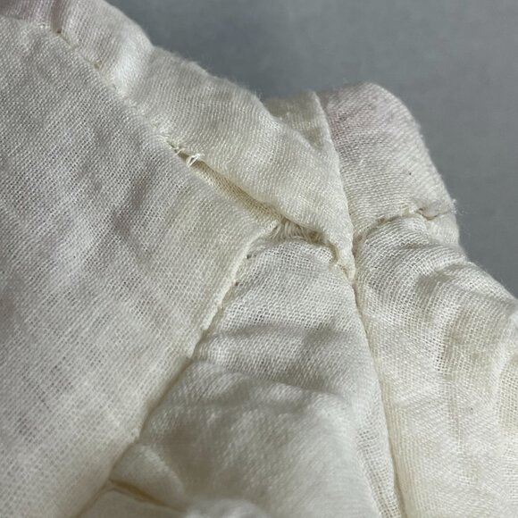 Sharara Bottoms Pants Tiered Gold Trim Flared Voluminous Off-White Elastic Waist - Picture 14 of 16